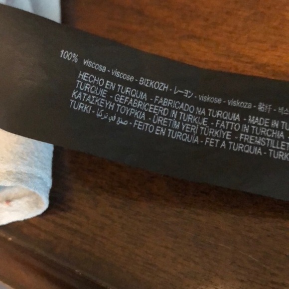 ZARA Premium Denim Collection Floral Print Off Shoulder Top - Picture 8 of 8